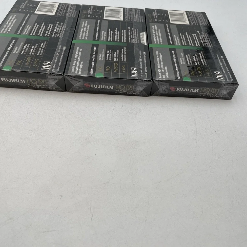 FujiFilm HQ 120 6 Hours Blank VHS Tapes Video Cassettes Brand New Sealed LOT 3